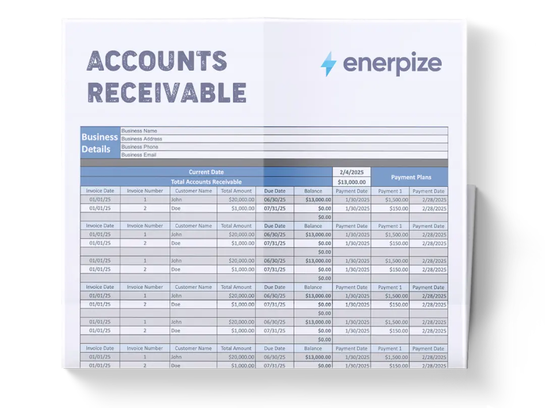 accounts receivable template