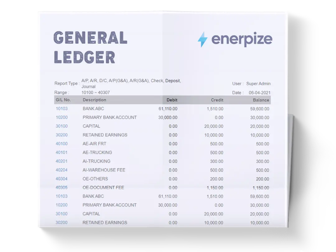 General Ledger Template