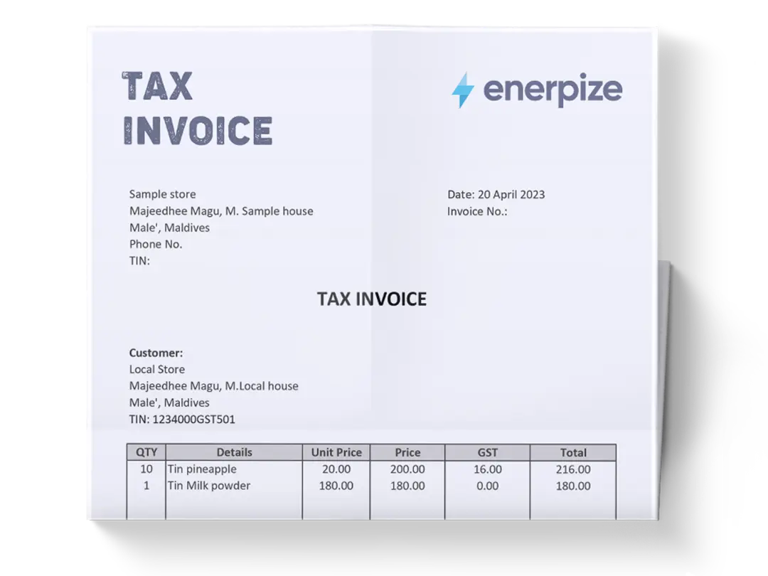 tax invoice template