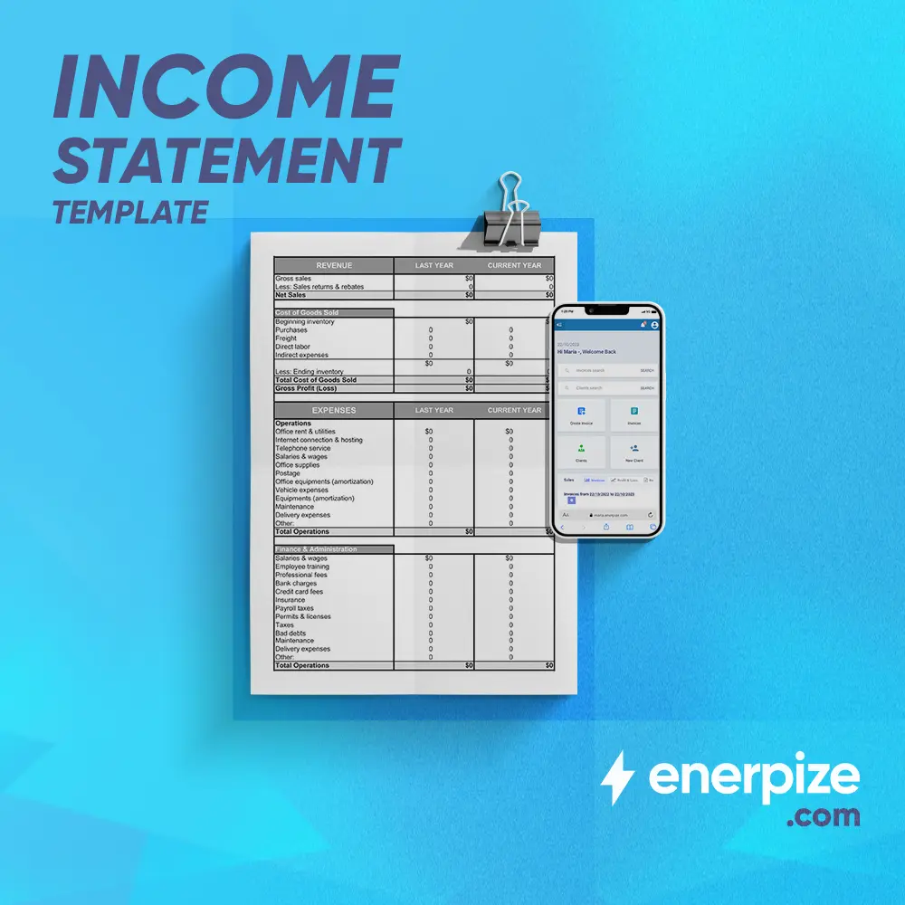 income statement template