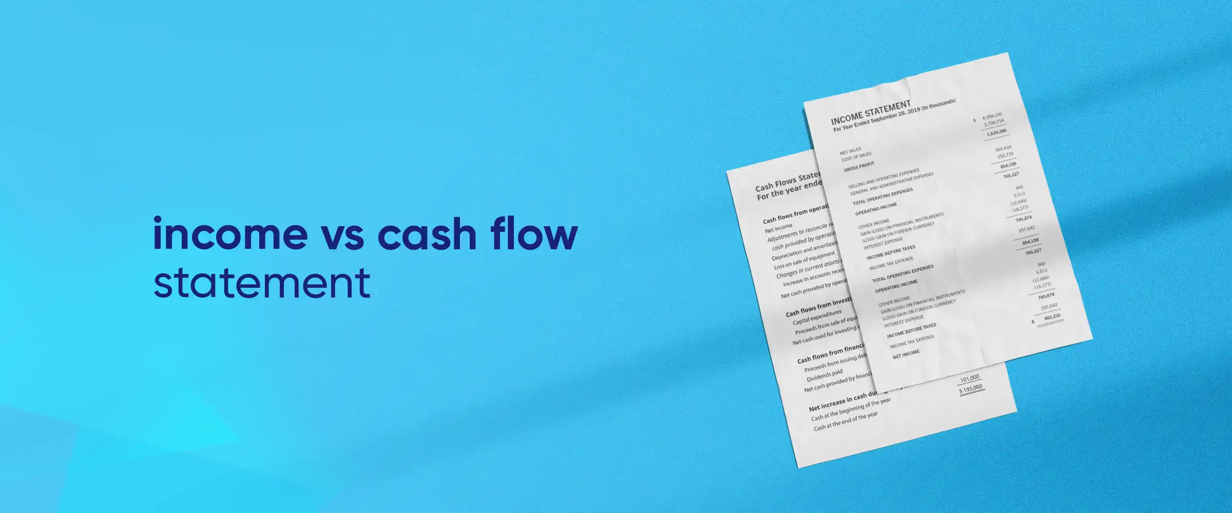 income statement vs cash flow